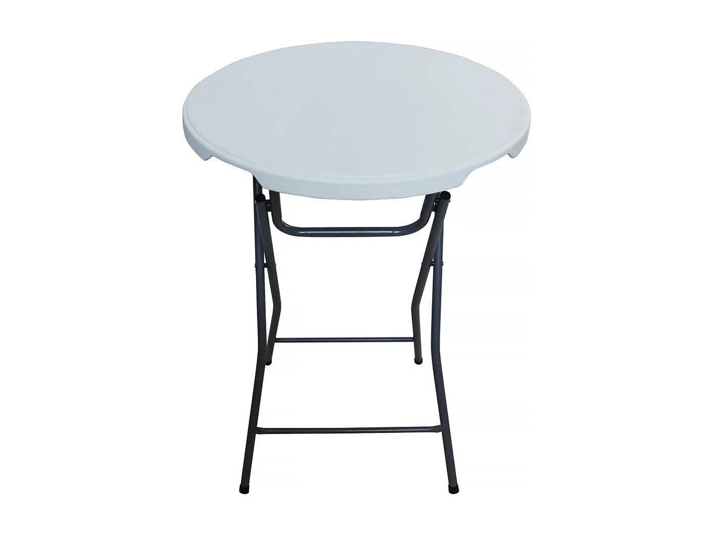 Table haute pliante en plastique Ø 80 cm "Lili" - blanc