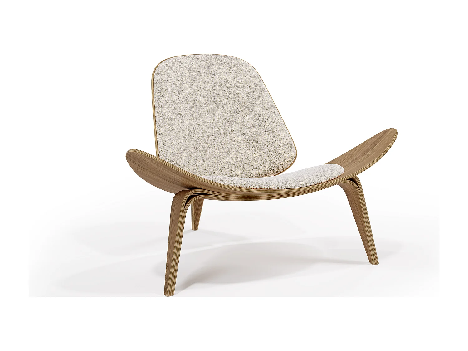 Butaca de diseño - Sillón Escandinavo - Tapizado Boucle - Lucy