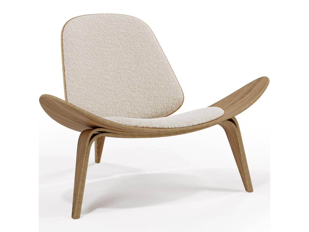 Butaca de diseño - Sillón Escandinavo - Tapizado Boucle - Lucy