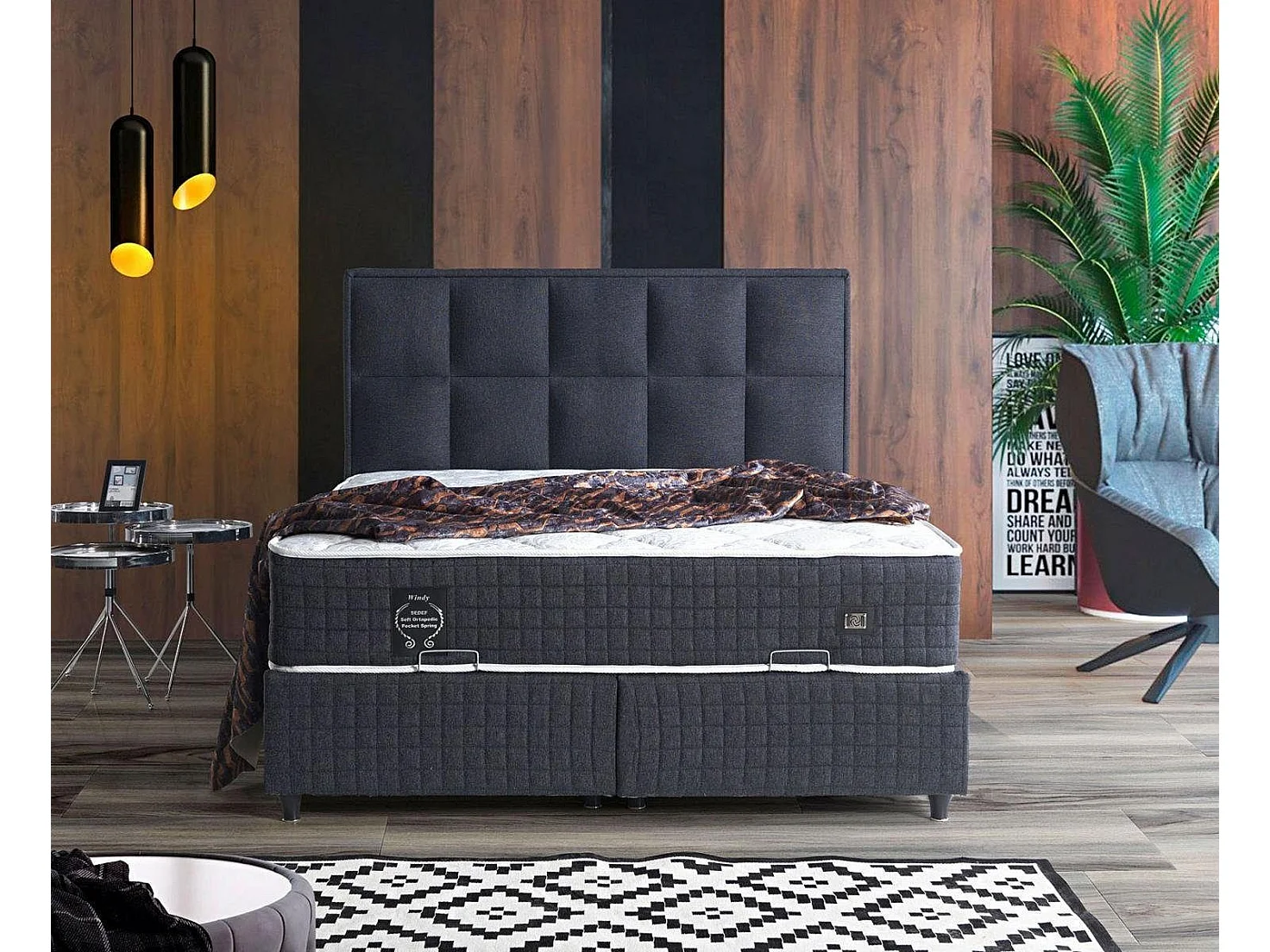 Designer Doppelbett Holz Designer Betten Möbel Schlafzimmer Bett Boxspring