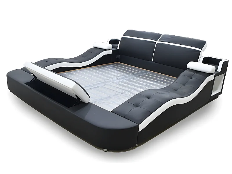 Kunstlederbett Multifunktion Bett Doppel Betten Hotel big Polster Schlafzimmer Möbel (1-tlg., 1x Bett)