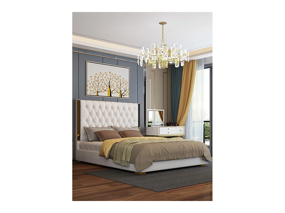 Doppel Hotel Betten Schlaf Zimmer Leder Modern Bett Polster