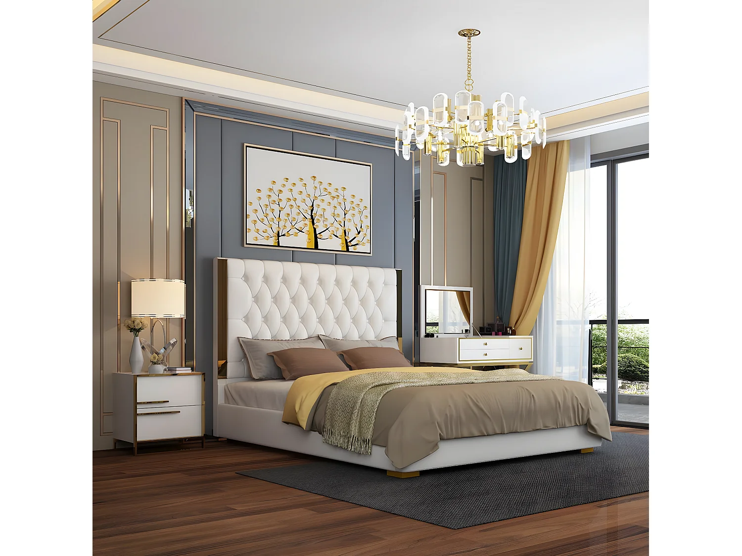 Doppel Hotel Betten Schlaf Zimmer Leder Modern Bett Polster