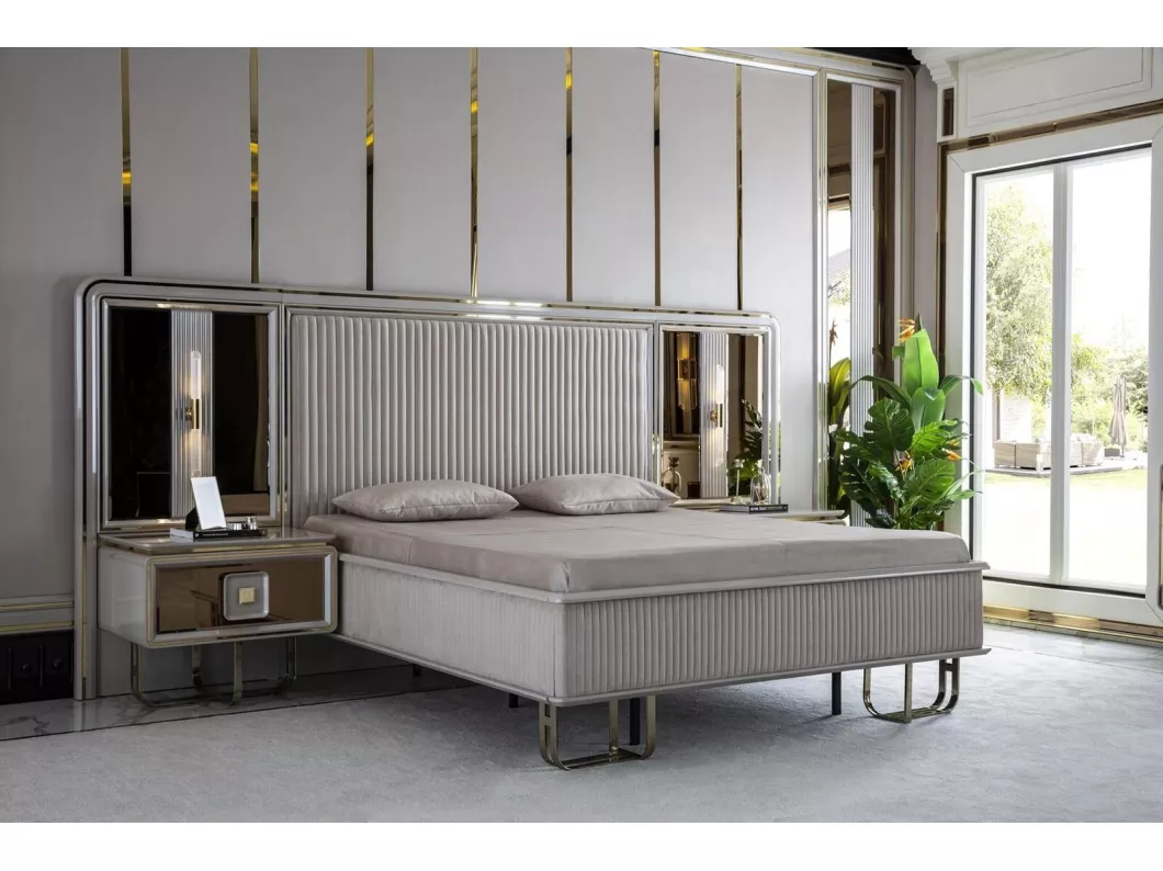 Kauf Unique Modern Doppel Betten Schlafzimmer Elegantes Möbel Neu (1-tlg., Bett)