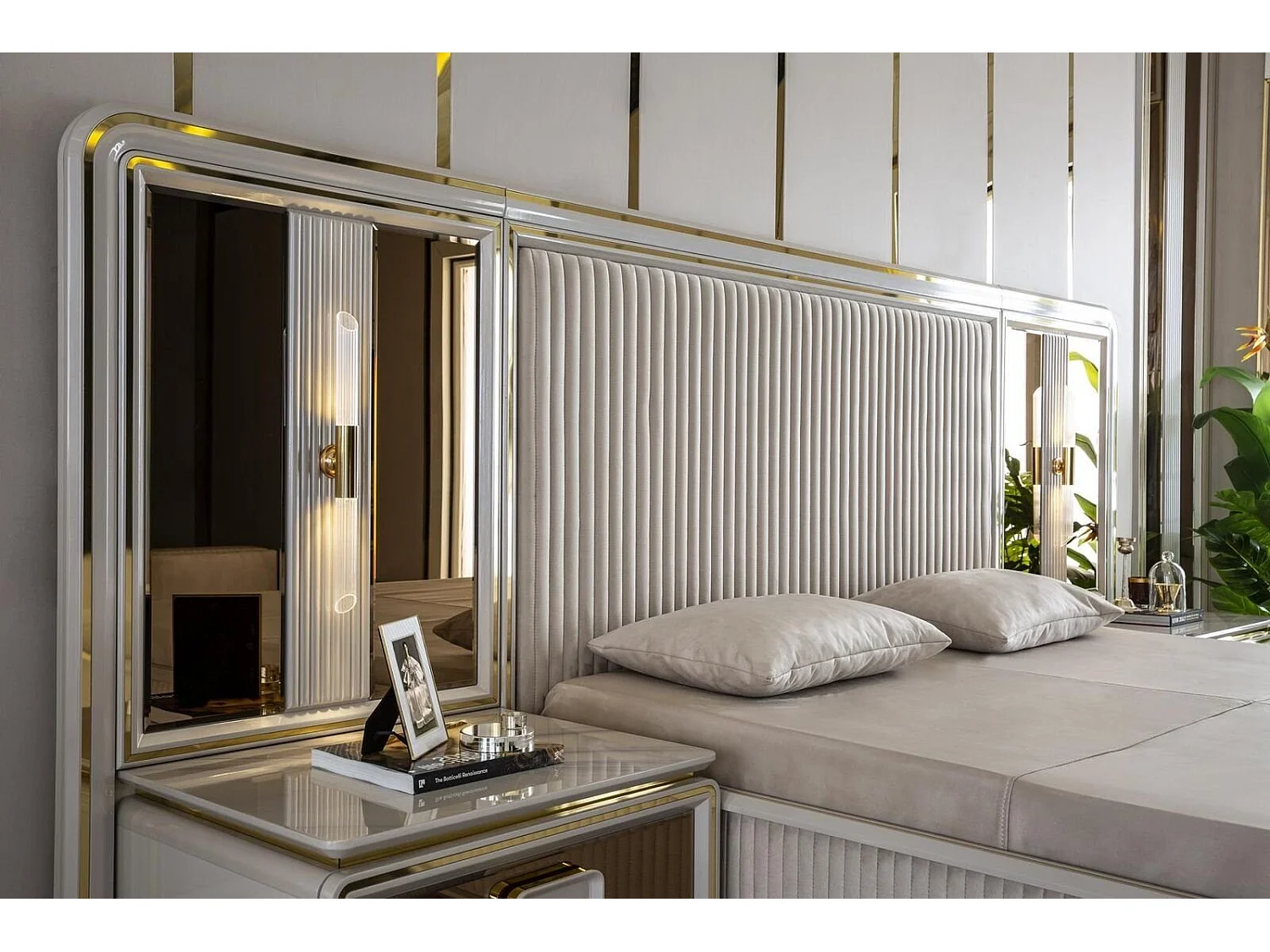 Modern Doppel Betten Schlafzimmer Elegantes Möbel Neu (1-tlg., Bett)