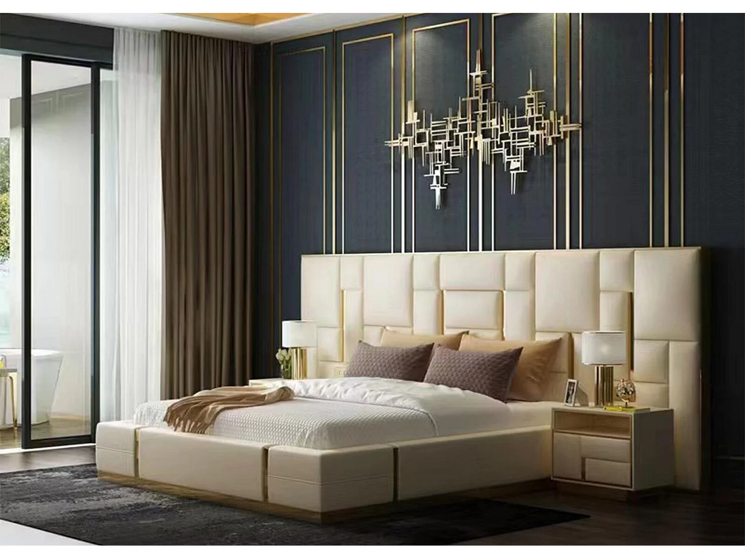 Design Schlafzimmer Garnituren Bett Modern Luxus Hotel Betten Möbel