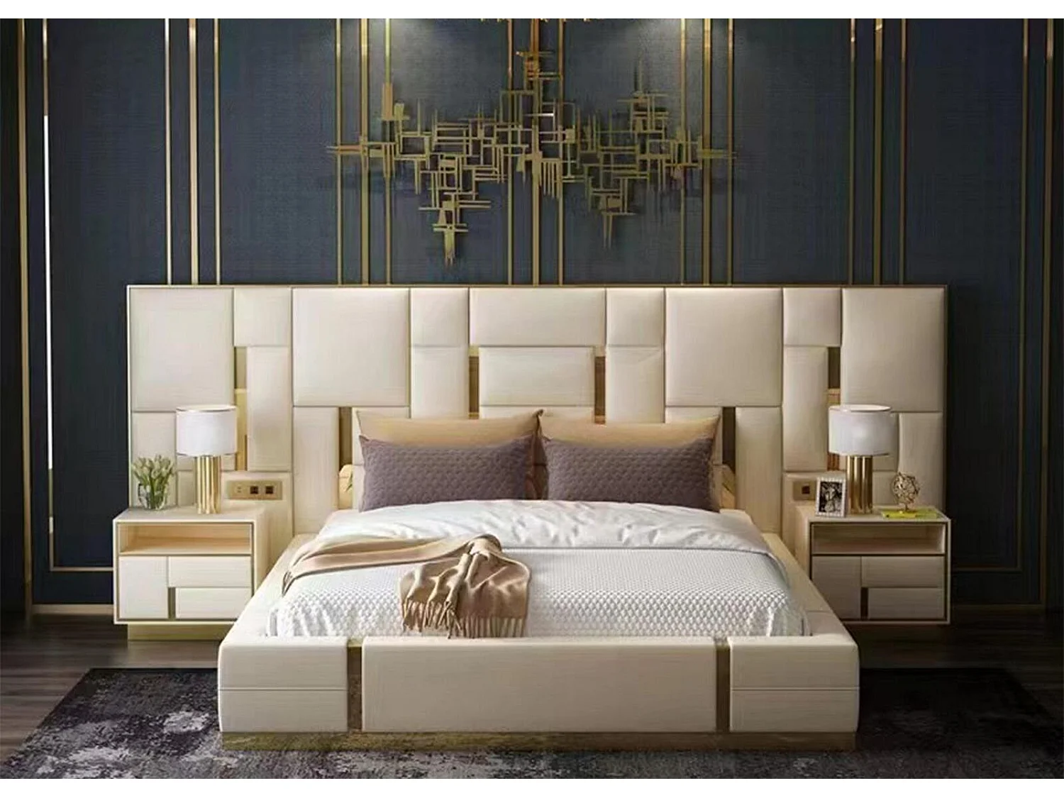 Design Schlafzimmer Garnituren Bett Modern Luxus Hotel Betten Möbel