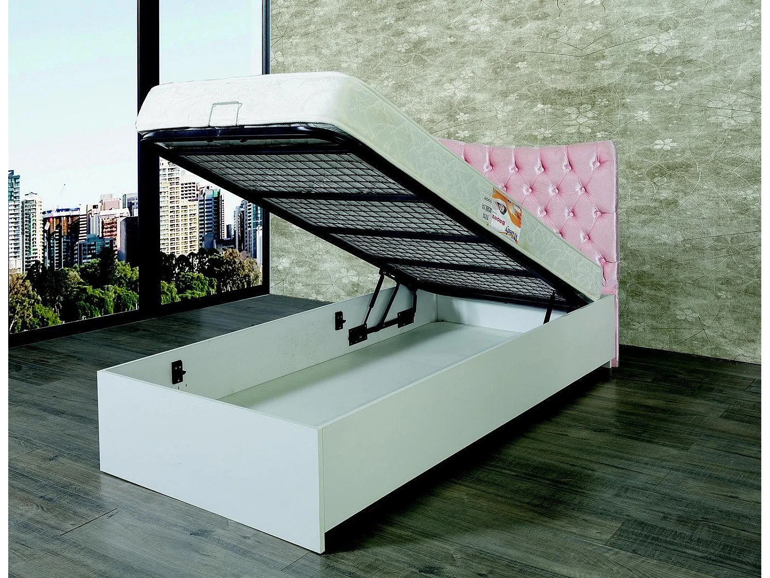 Kinderzimmer Luxus Bett Nachttisch Rosa Set Möbel Design 2tlg. Konsole (Bett/Nachttisch)