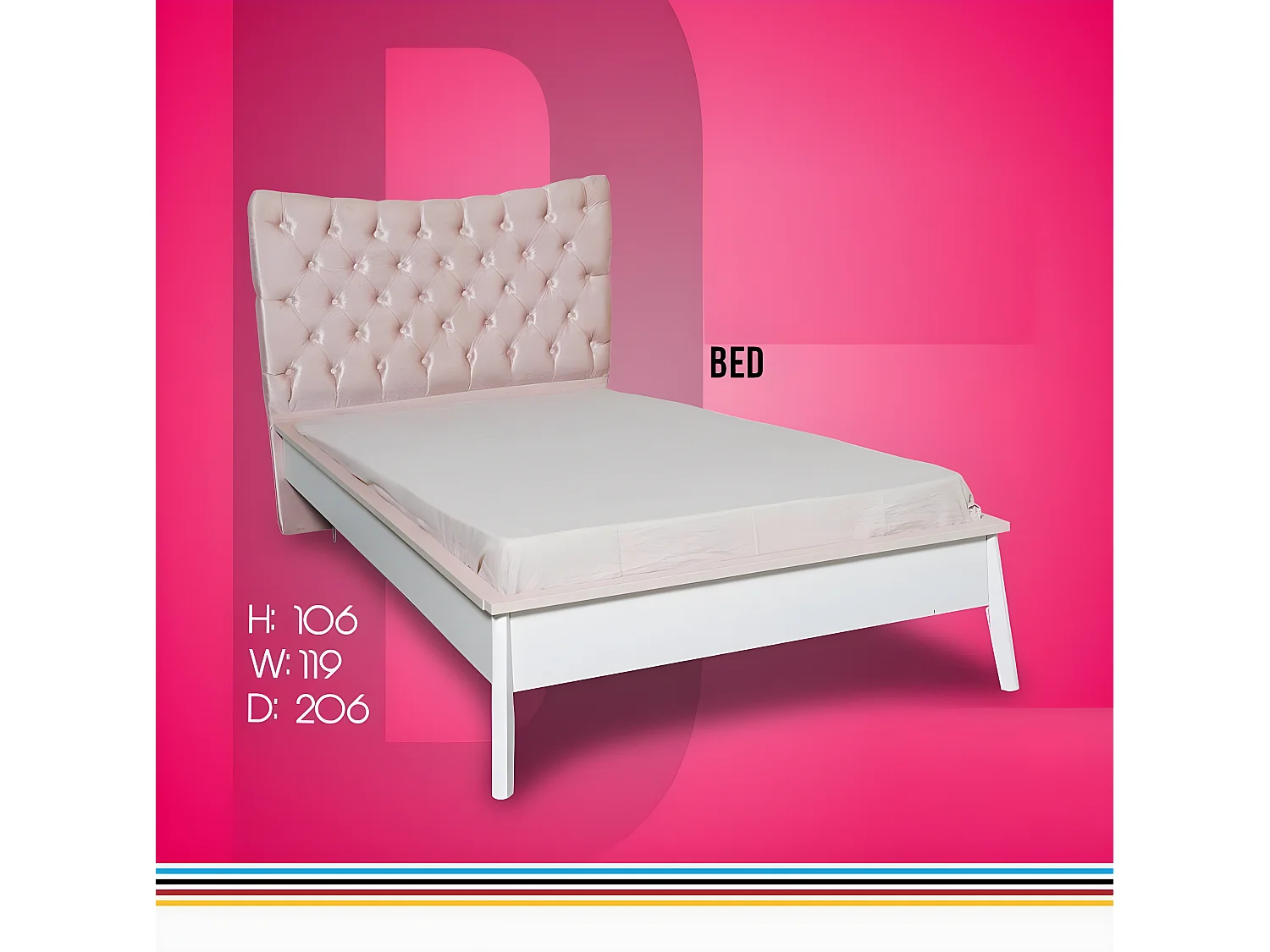 Kinderzimmer Luxus Bett Nachttisch Rosa Set Möbel Design 2tlg. Konsole (Bett/Nachttisch)
