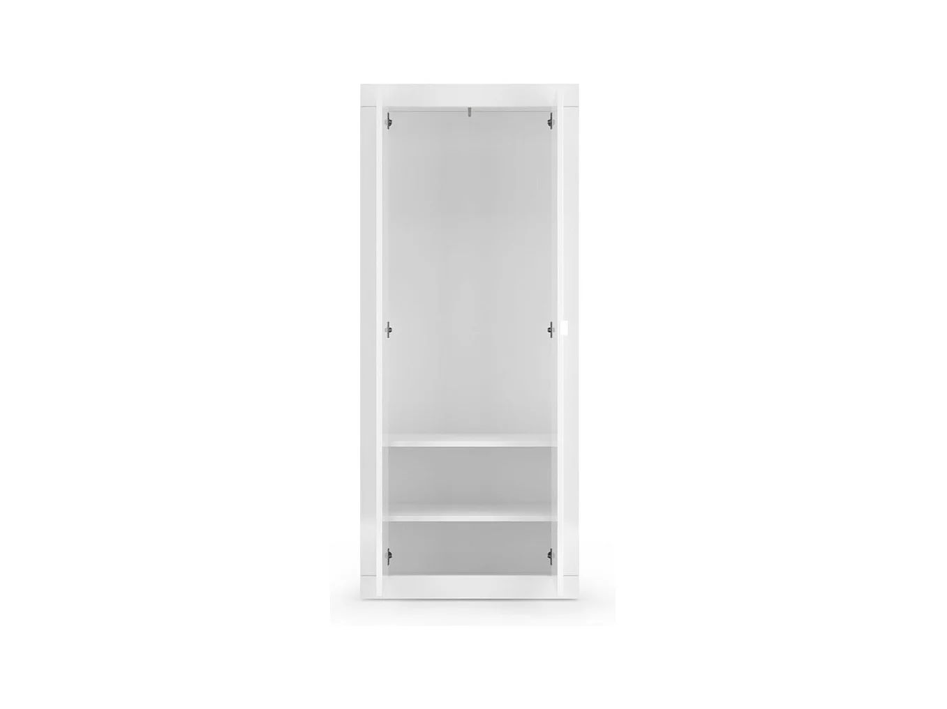 Armoire pour entrée de maison, collection ISORA, coloris blanc brillant laqué