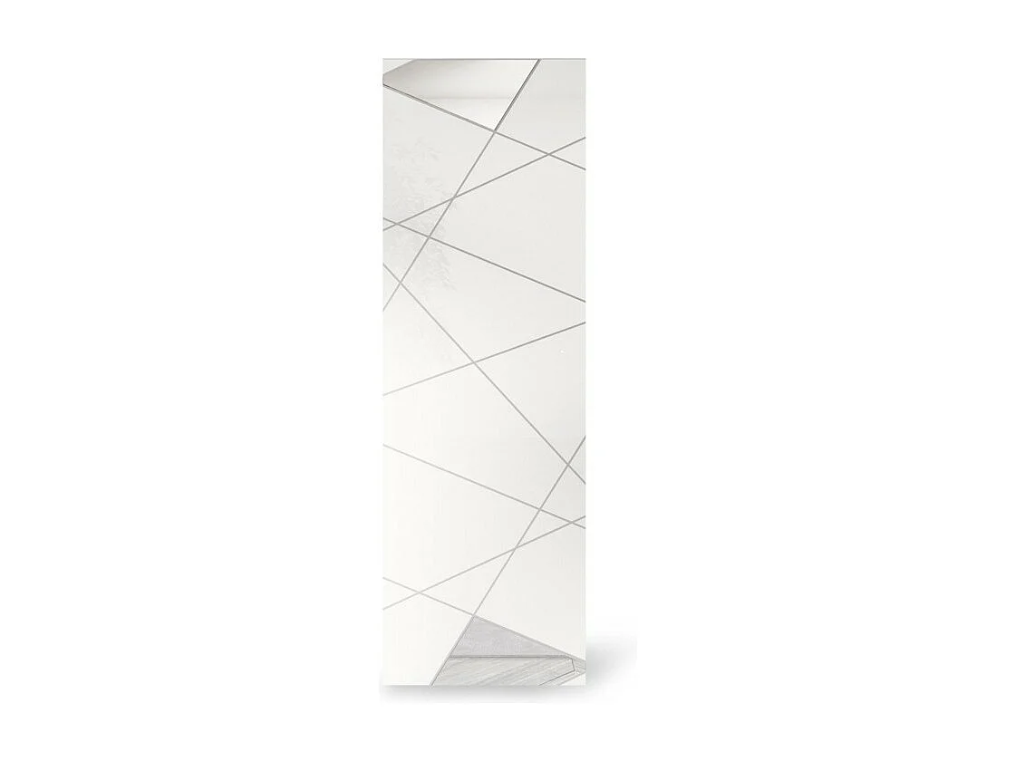 Armadio d'ingresso a 1 porta con specchio, collezione KUBRICK, colore bianco lucido lacato.