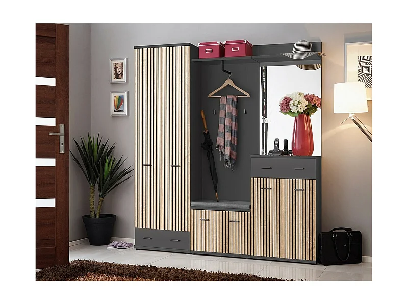 Eingangsmöbel POLO – Schrank, Schuhschrank, Kommode, Spiegel, Garderobe