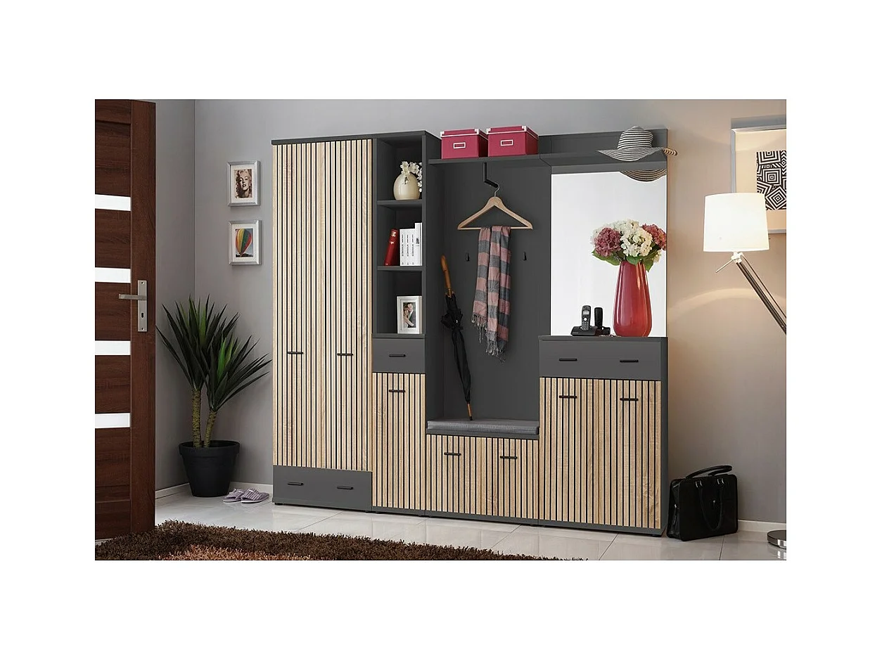 Meuble d'entrée POLO – Armoire, meuble à chaussures, colonne, commode, miroir, penderie