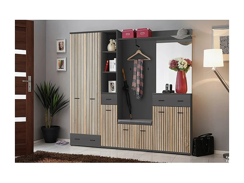 Meuble d'entrée POLO – Armoire, meuble à chaussures, colonne, commode, miroir, penderie
