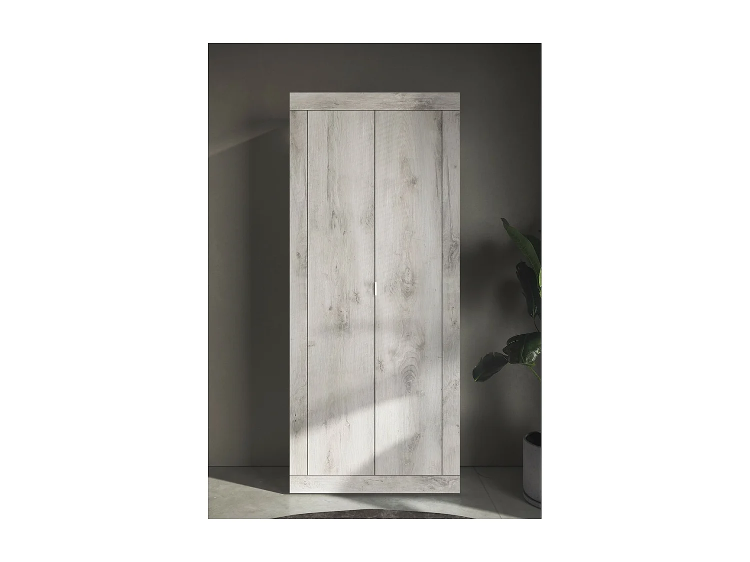 Kast voor huisentree, collectie ISORA, kleur wit eiken