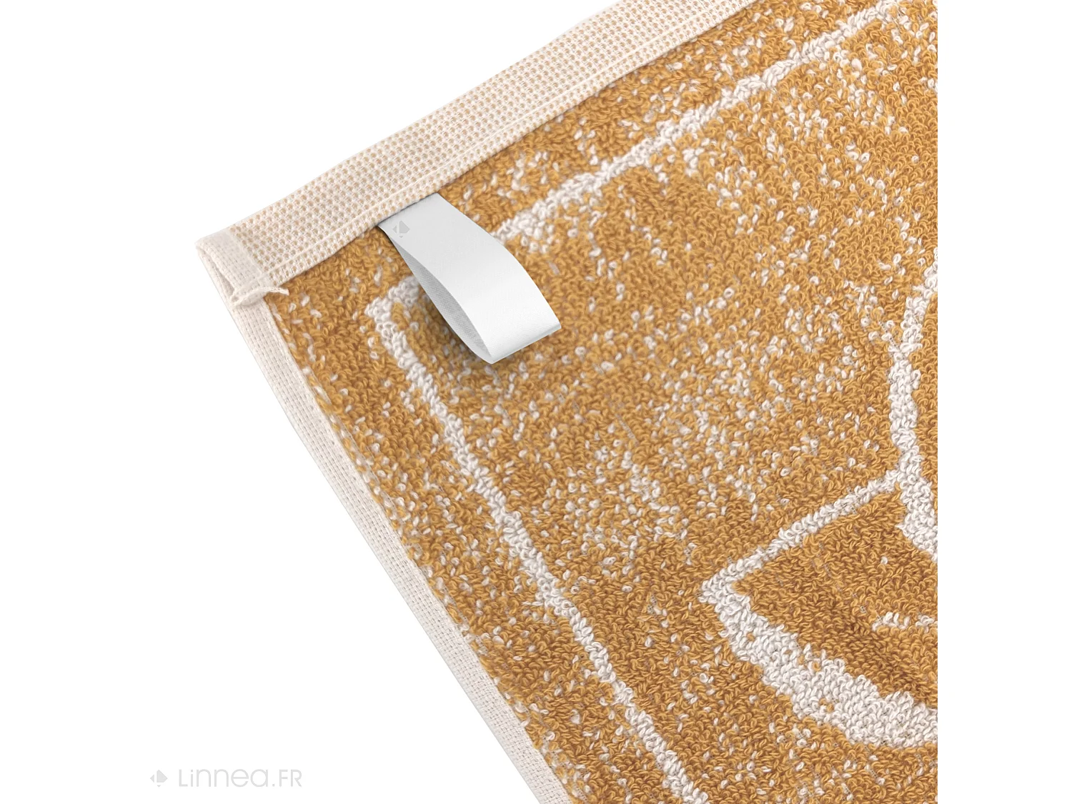 Lot de 2 torchons de cuisine pur coton motif fromage 50x50 cm CHEESE jaune