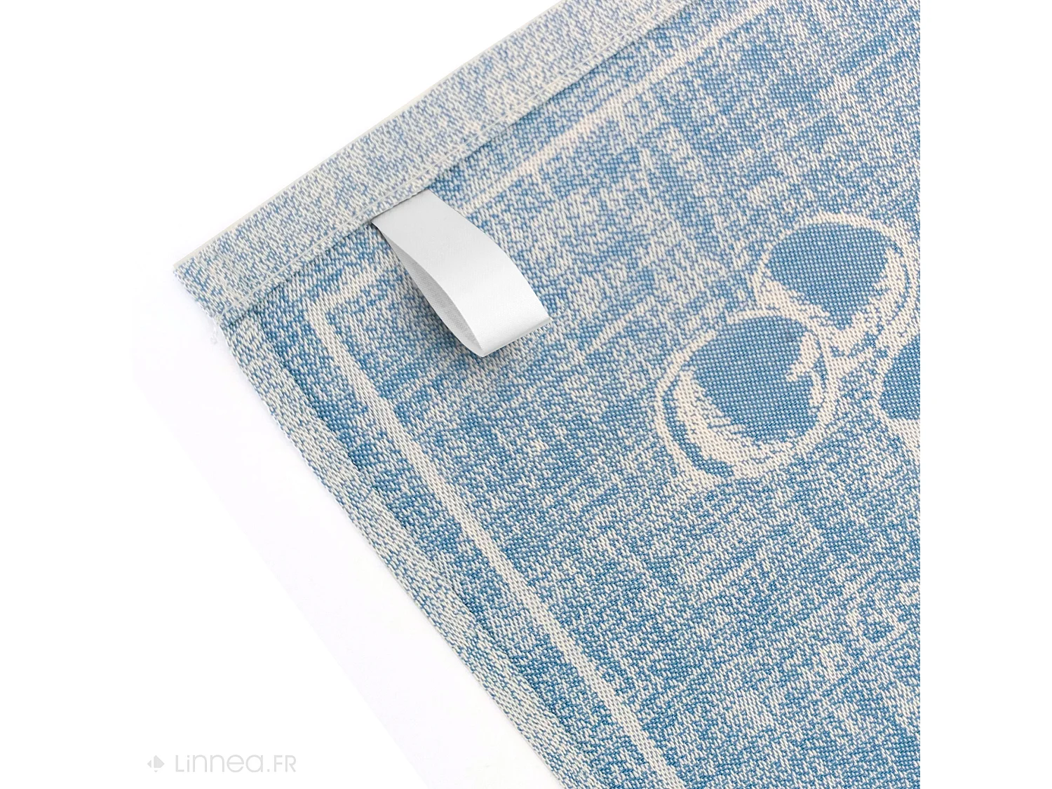 Lot de 2 torchons de cuisine pur coton 50x70 cm motif fromage collection CHEESE bleu