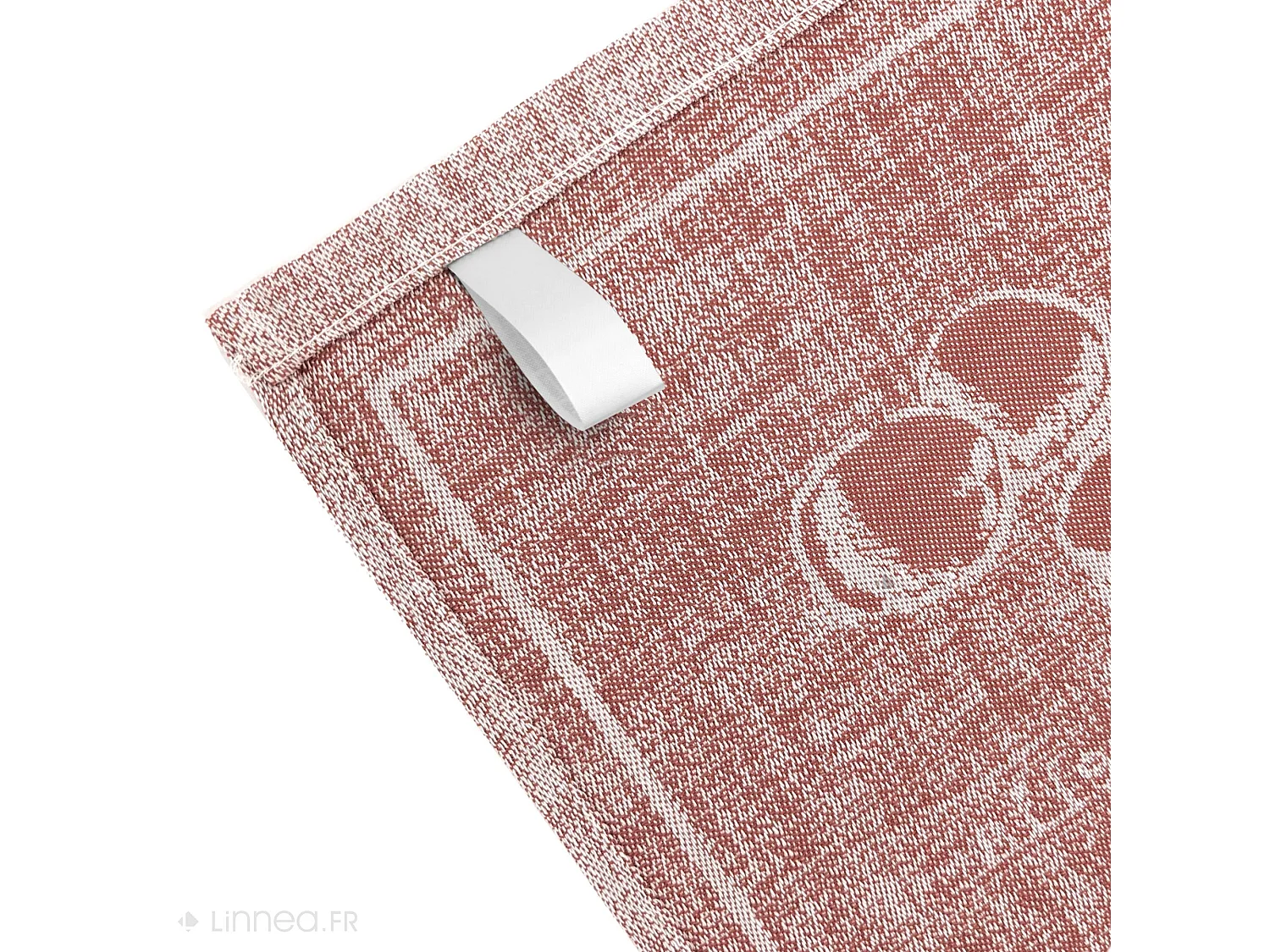 Lot de 2 torchons de cuisine pur coton 50x70 cm motif fromage CHEESE rouge