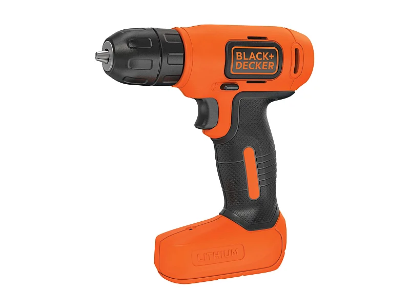 Black & Decker BDCD8-QW perceuse Sans clé Noir, Orange