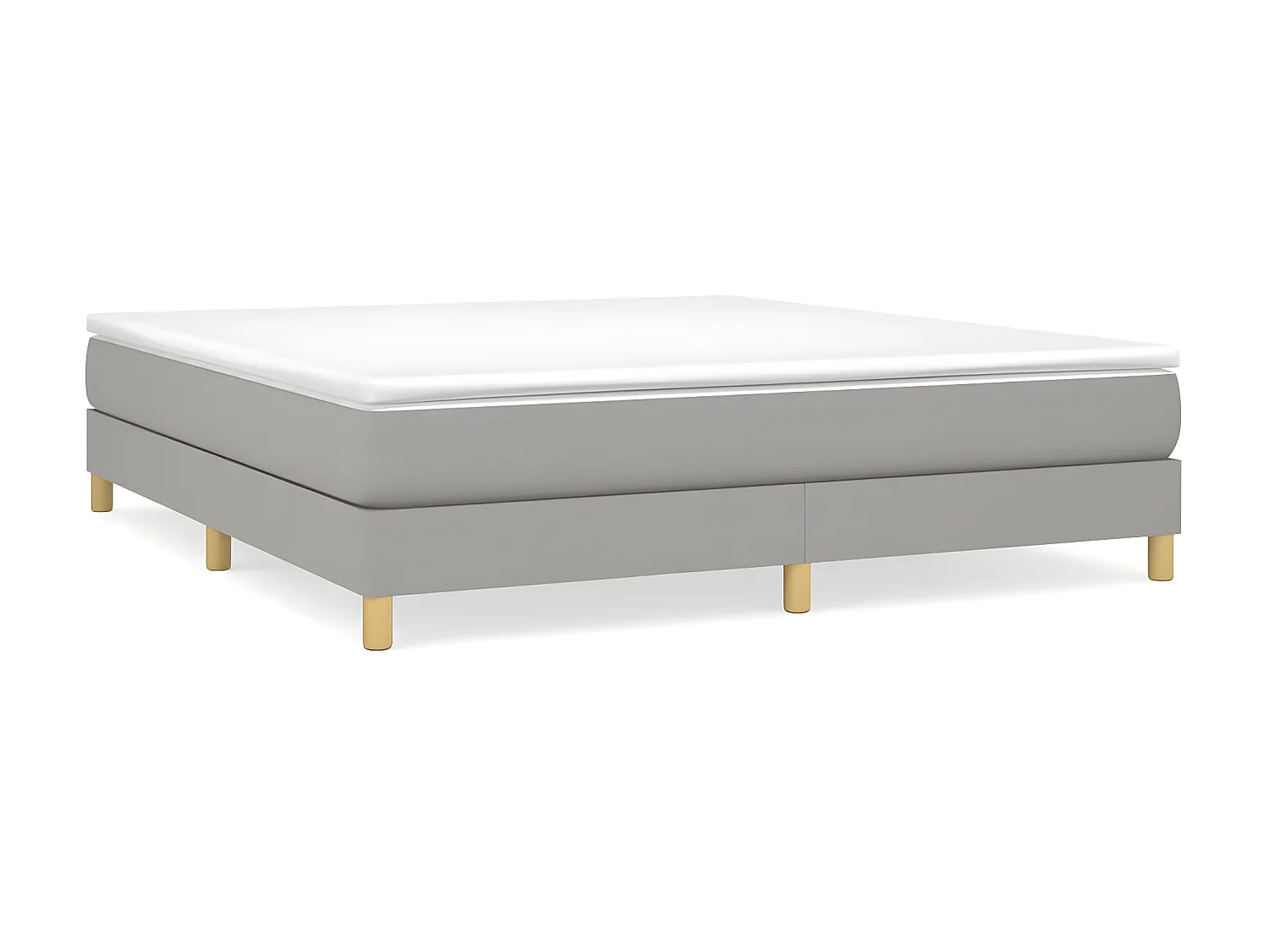 Lit adulte Gris clair 180x200 cm Tissu BE4800