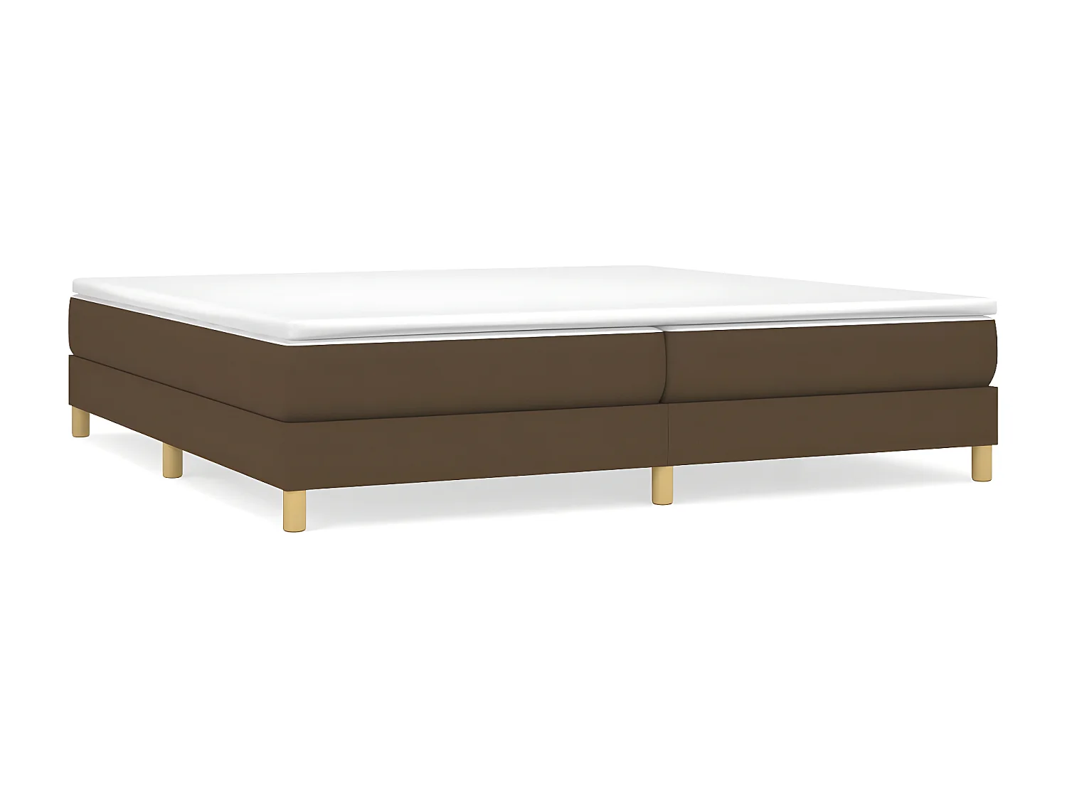 Lit adulte Marron foncé 200x200 cm Tissu BE6891