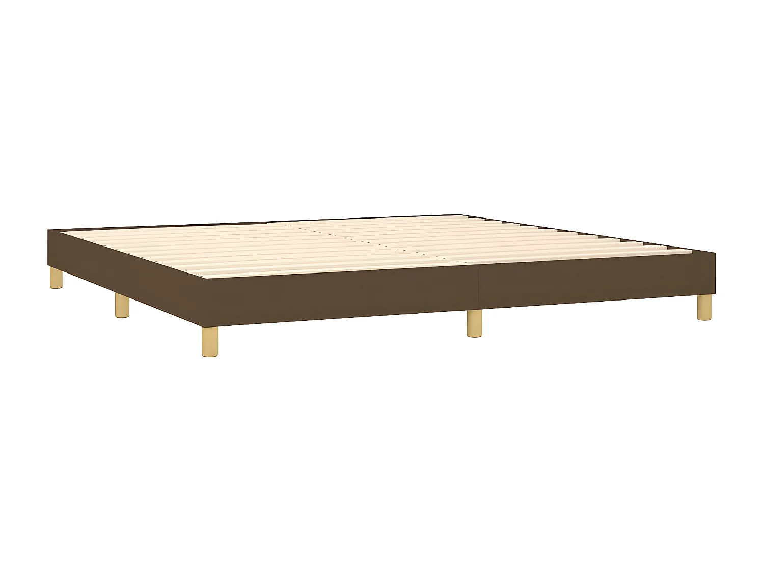 Lit adulte Marron foncé 200x200 cm Tissu BE6891