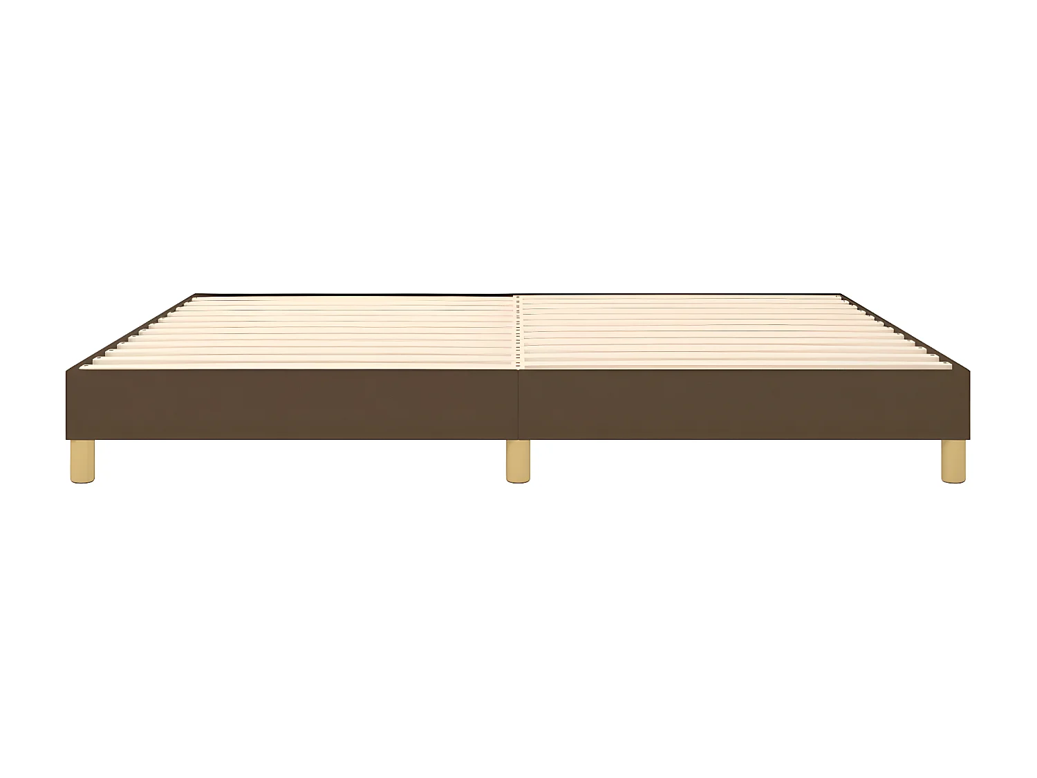 Lit adulte Marron foncé 200x200 cm Tissu BE6891