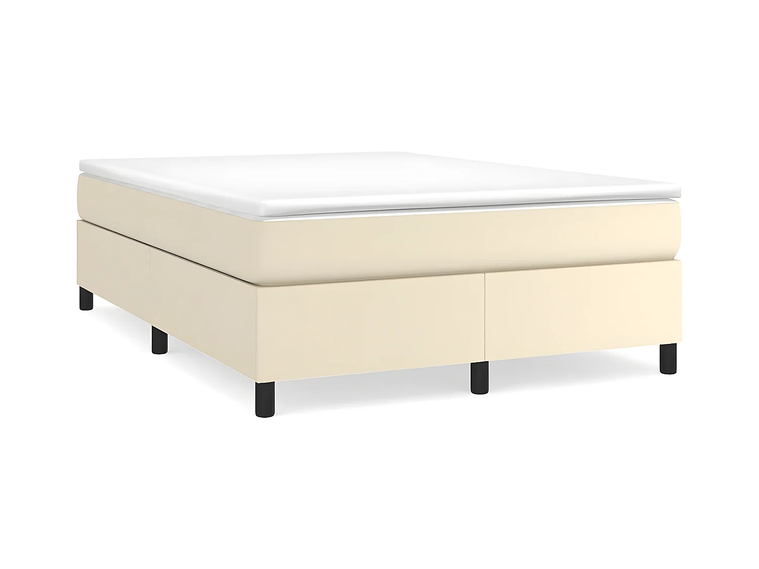 Letto matrimoniale a Molle Crema 140x200 cm in Similpelle CFW664007