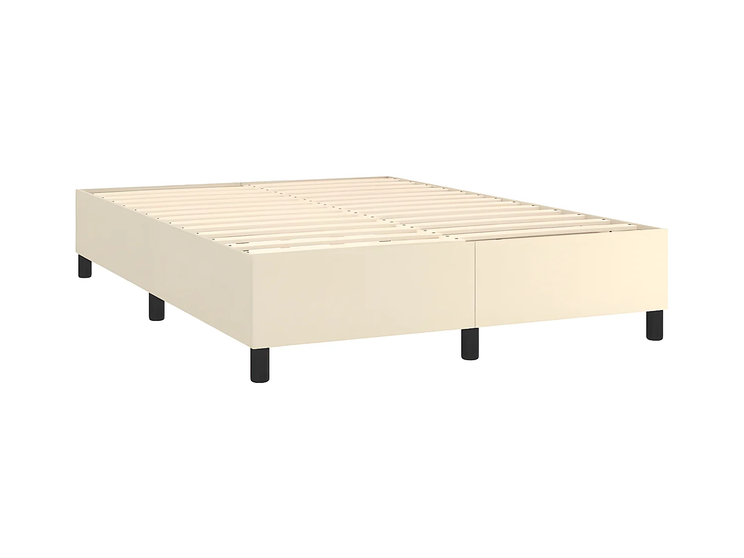 Letto matrimoniale a Molle Crema 140x200 cm in Similpelle CFW664007