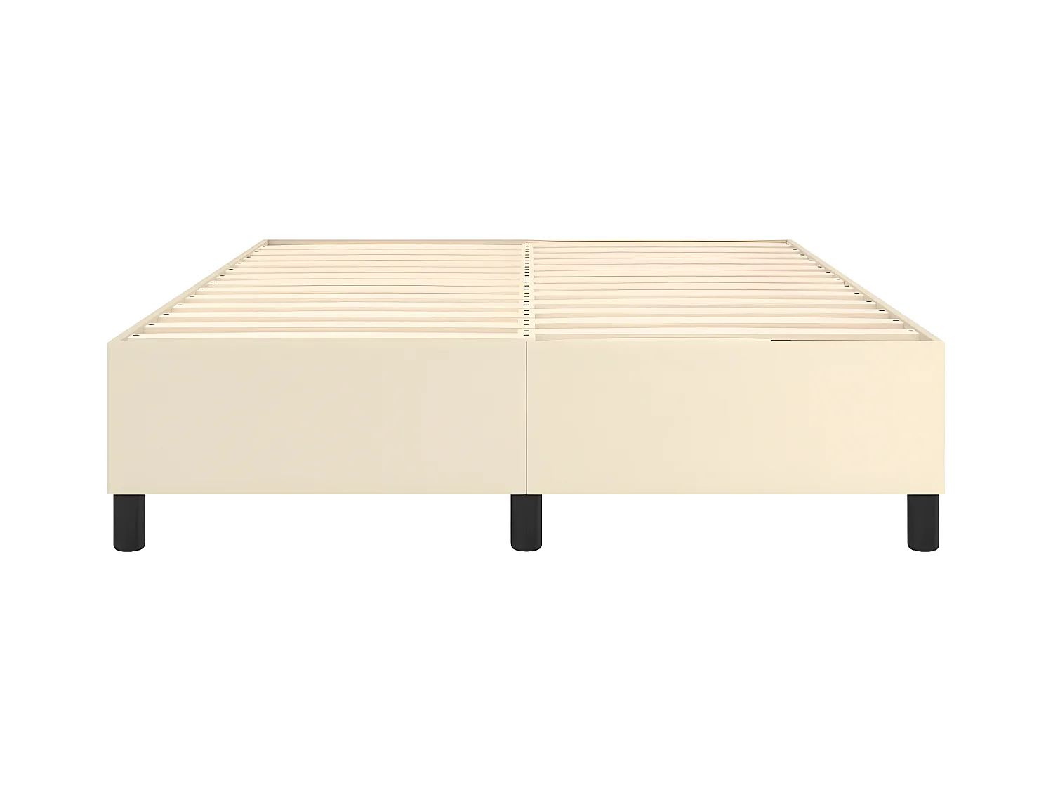 Letto matrimoniale a Molle Crema 140x200 cm in Similpelle CFW664007