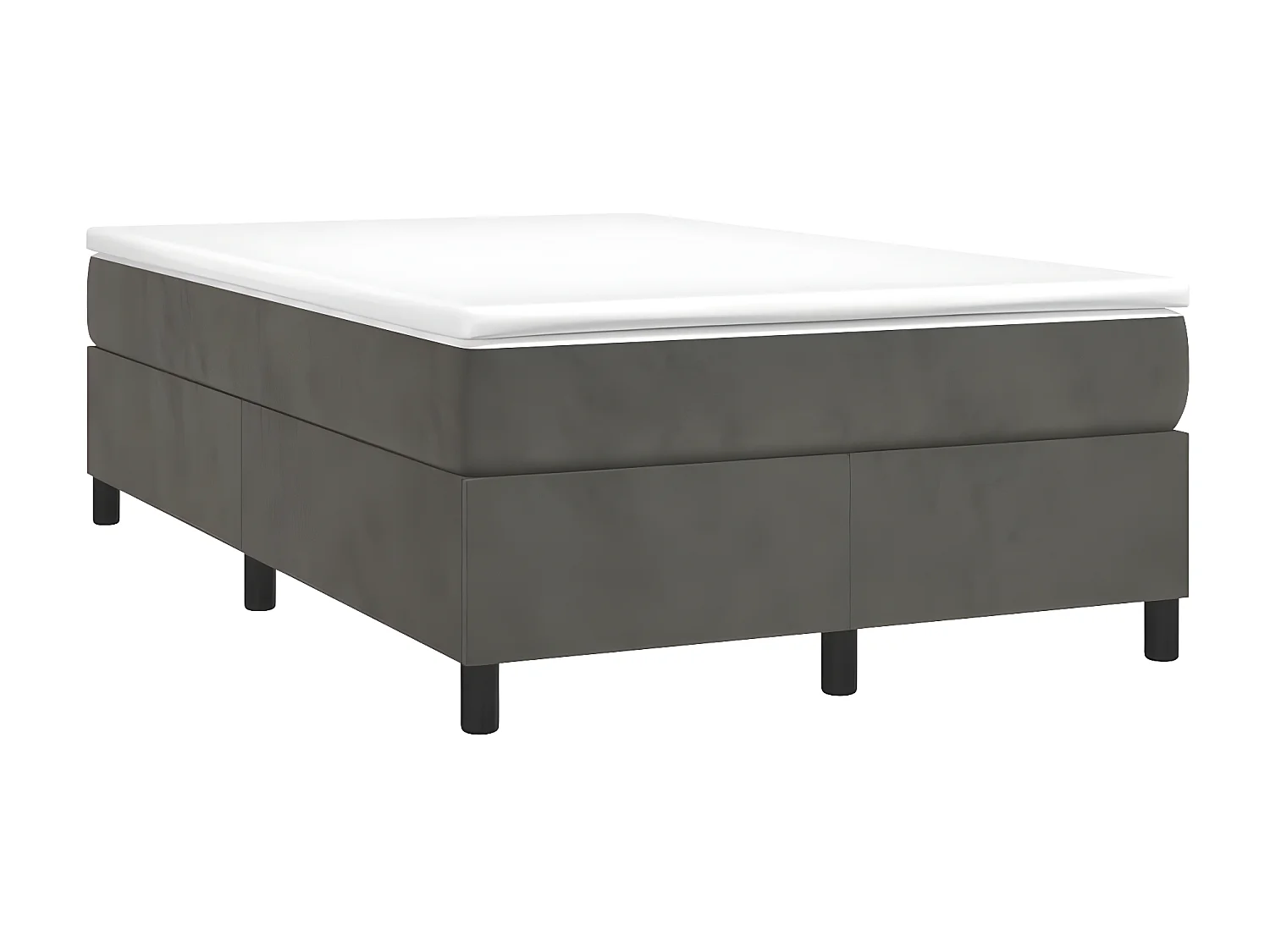 Lit adulte Gris foncé 120x200 cm Velours BE2266