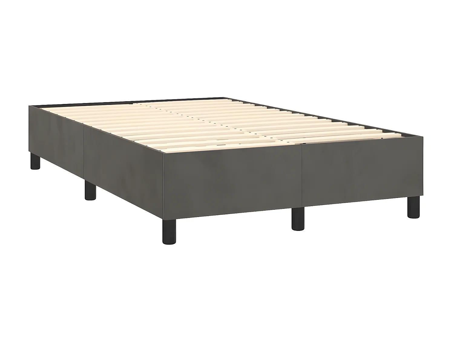 Lit adulte Gris foncé 120x200 cm Velours BE2266