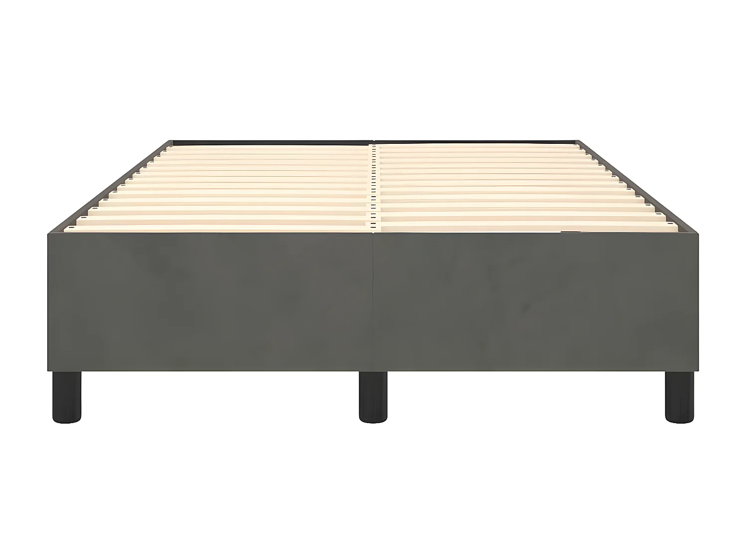 Lit adulte Gris foncé 120x200 cm Velours BE2266