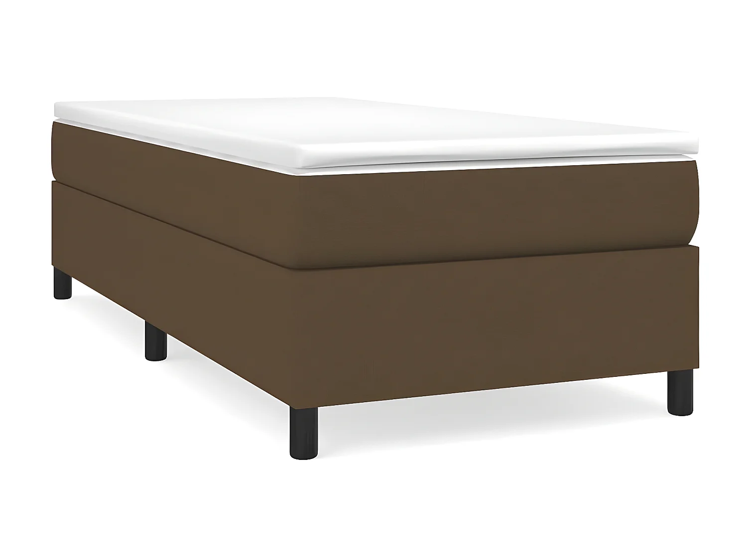 Bedframe stof donkerbruin 90x190 cm NL21148