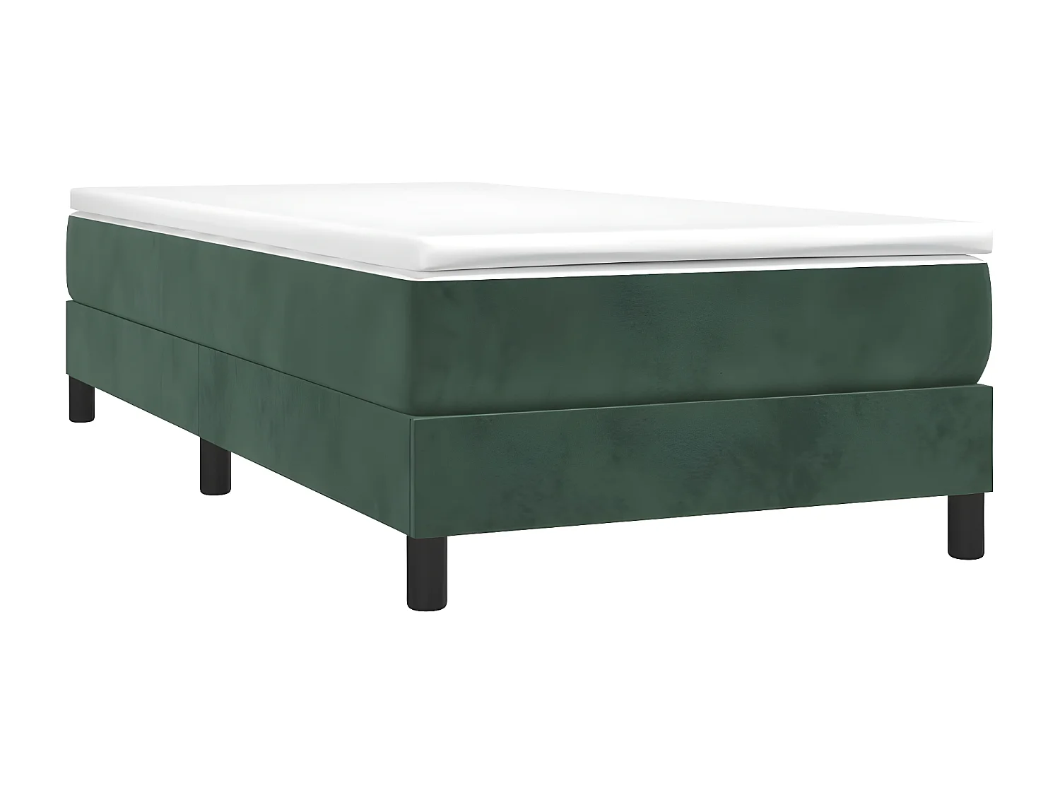 Lit adulte Vert foncé 90x190 cm Velours BE4885