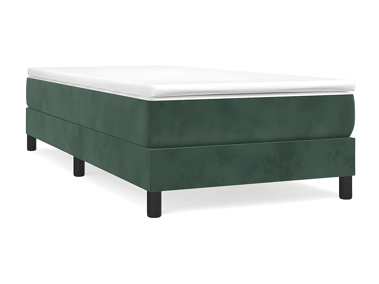 Lit adulte Vert foncé 90x190 cm Velours BE4885