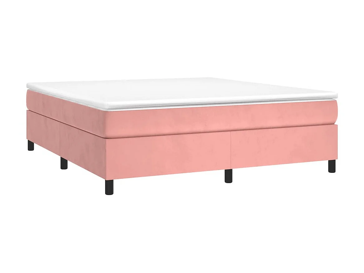 Lit adulte Rose 180x200 cm Velours BE2513