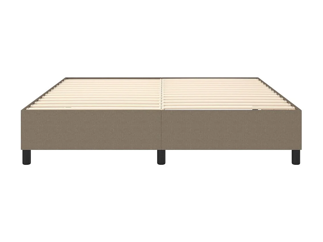 Lit adulte Taupe 160x200 cm Tissu BE8608