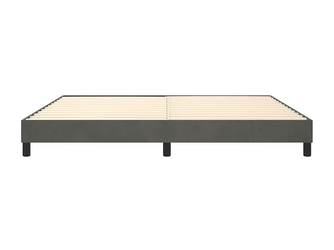 Lit adulte Gris foncé 200 x 200 cm Velours BE2695