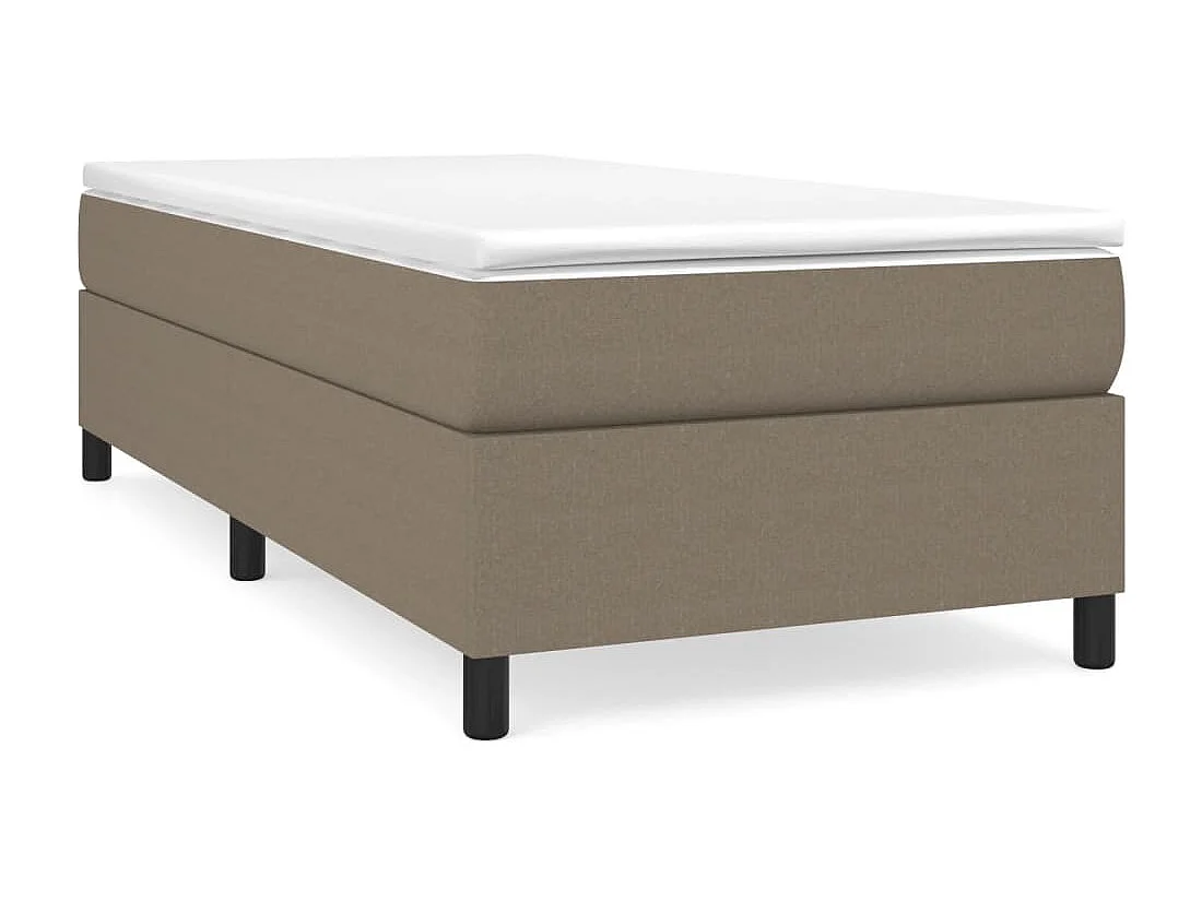 Lit adulte Taupe 100x200 cm Tissu BE6627
