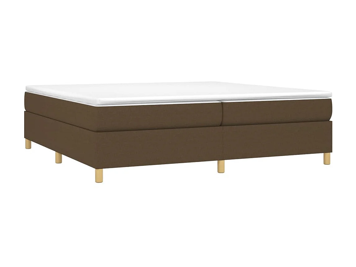 Lit adulte Marron foncé 200x200 cm Tissu BE1676