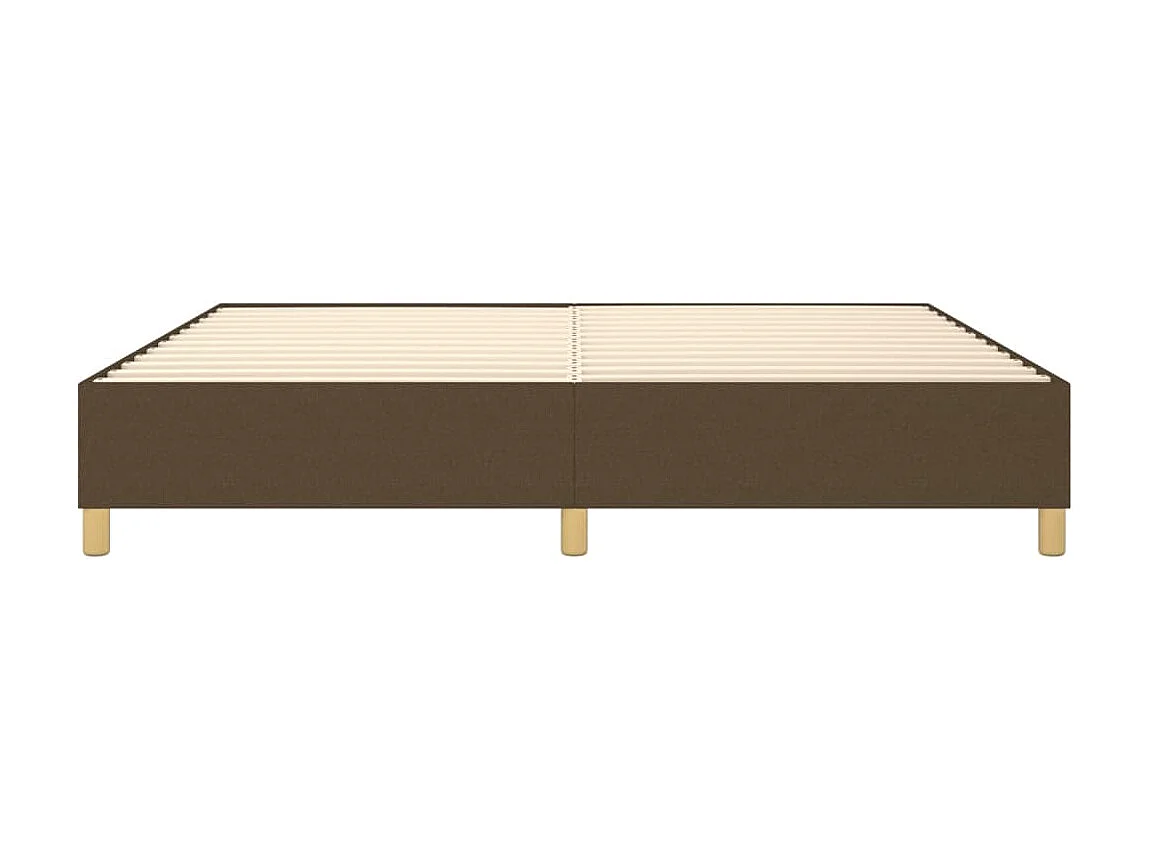 Lit adulte Marron foncé 200x200 cm Tissu BE1676