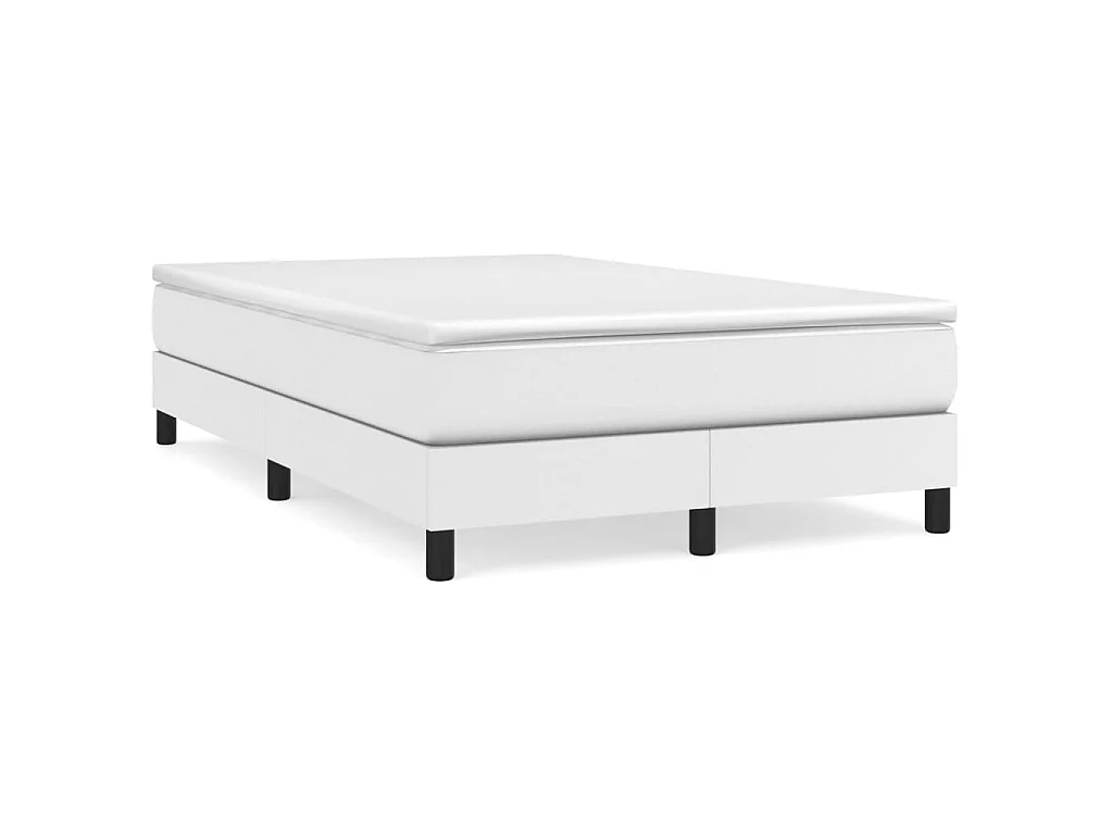 Lit adulte Blanc 120x200 cm Similicuir BE1504