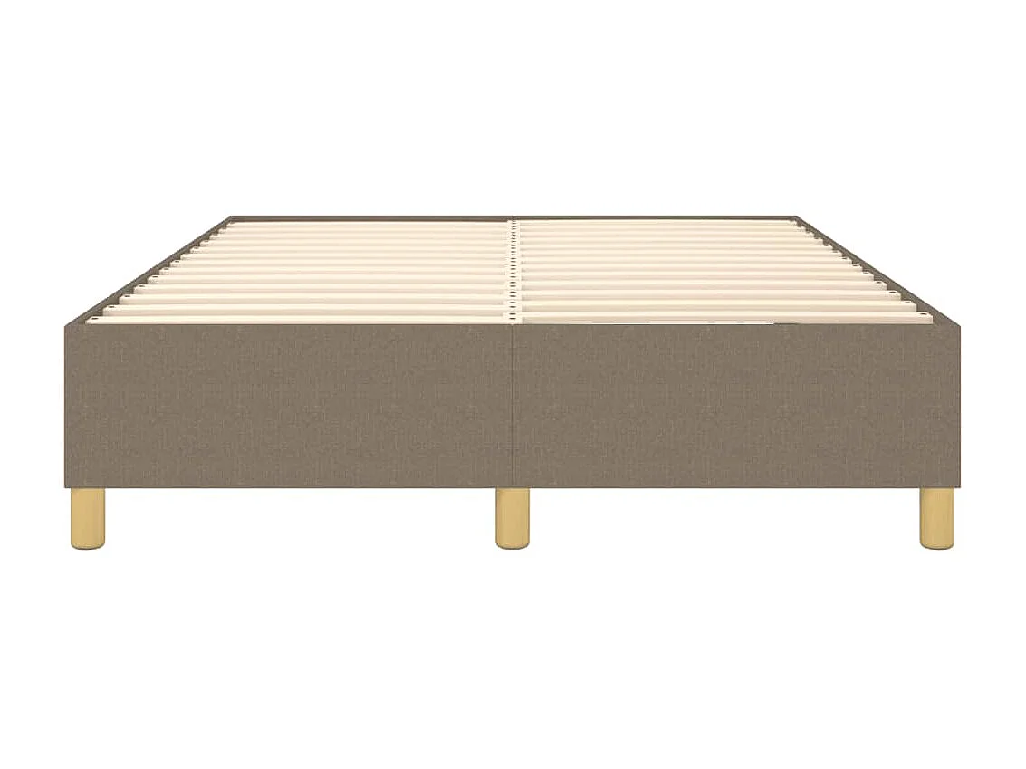 Lit adulte Taupe 140x190 cm Tissu BE3438