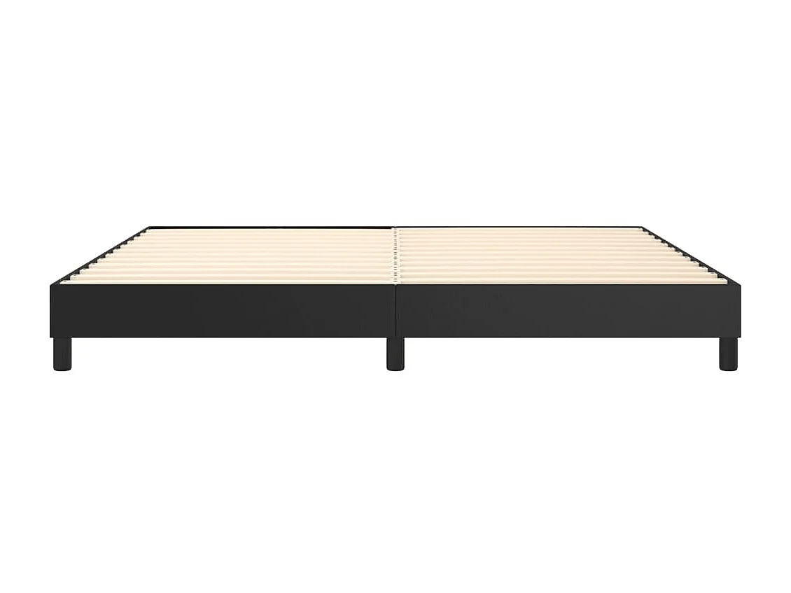 Lit adulte Noir 200x200 cm Similicuir BE1115