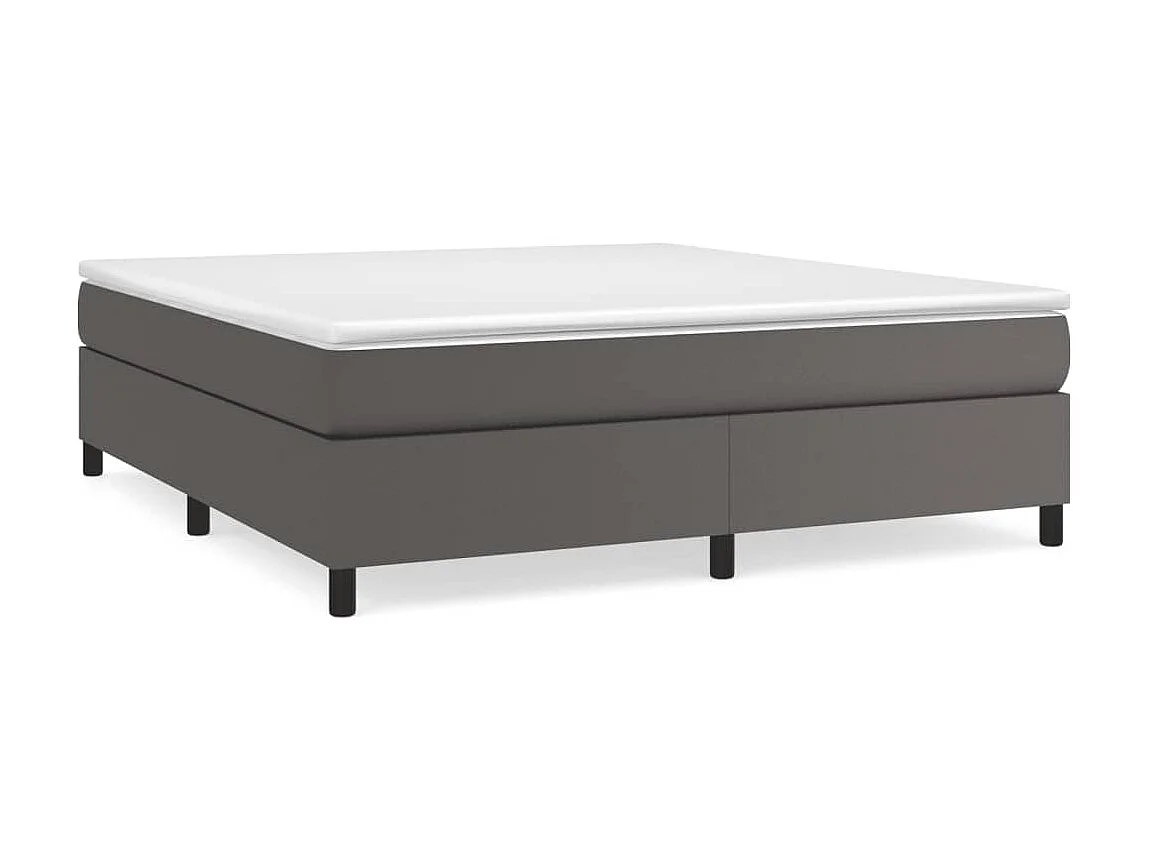 Lit adulte Gris 160x200 cm Similicuir BE4217