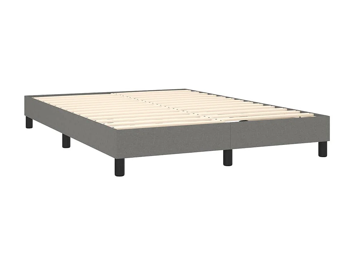 Lit adulte Gris foncé 140x190 cm Tissu BE7092
