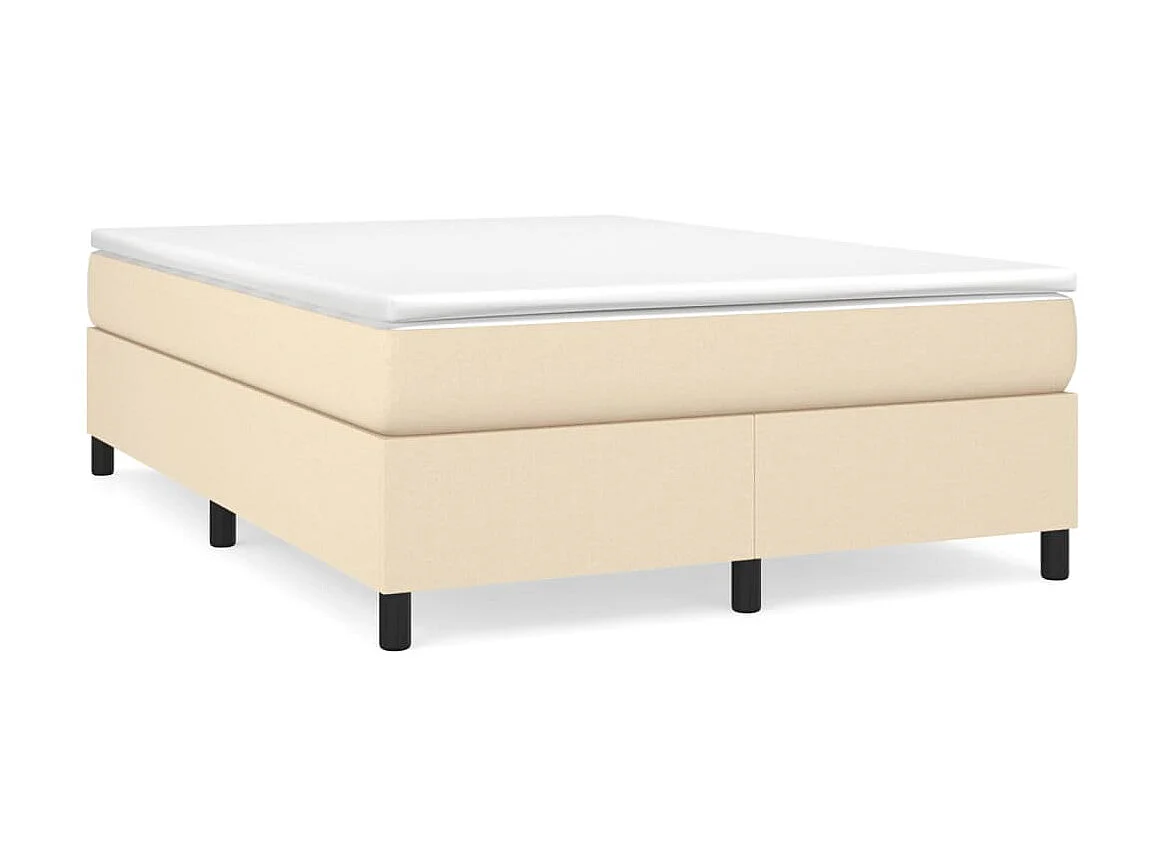 Lit adulte Crème 140x190 cm Tissu BE1908