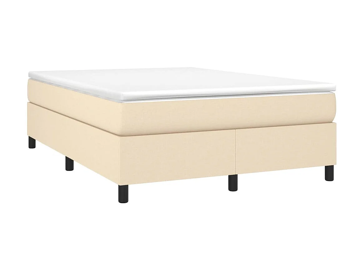 Lit adulte Crème 140x190 cm Tissu BE1908