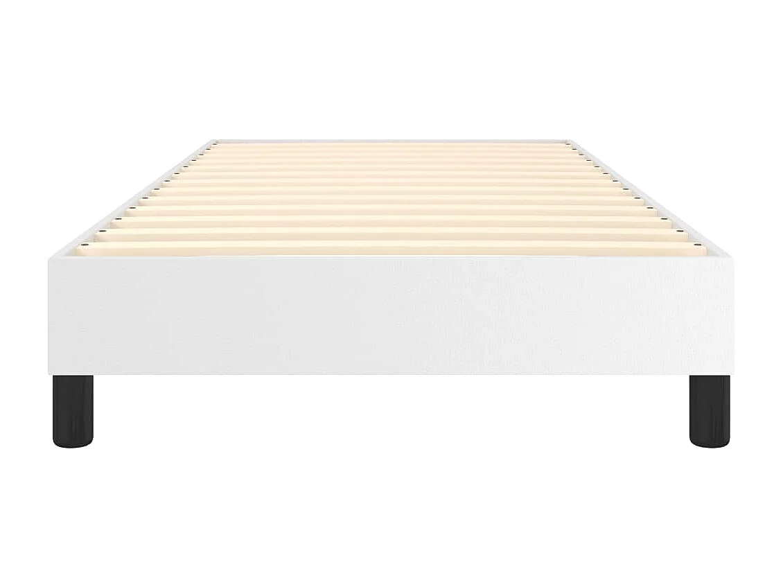 Lit adulte Blanc 90x200 cm Similicuir BE6357
